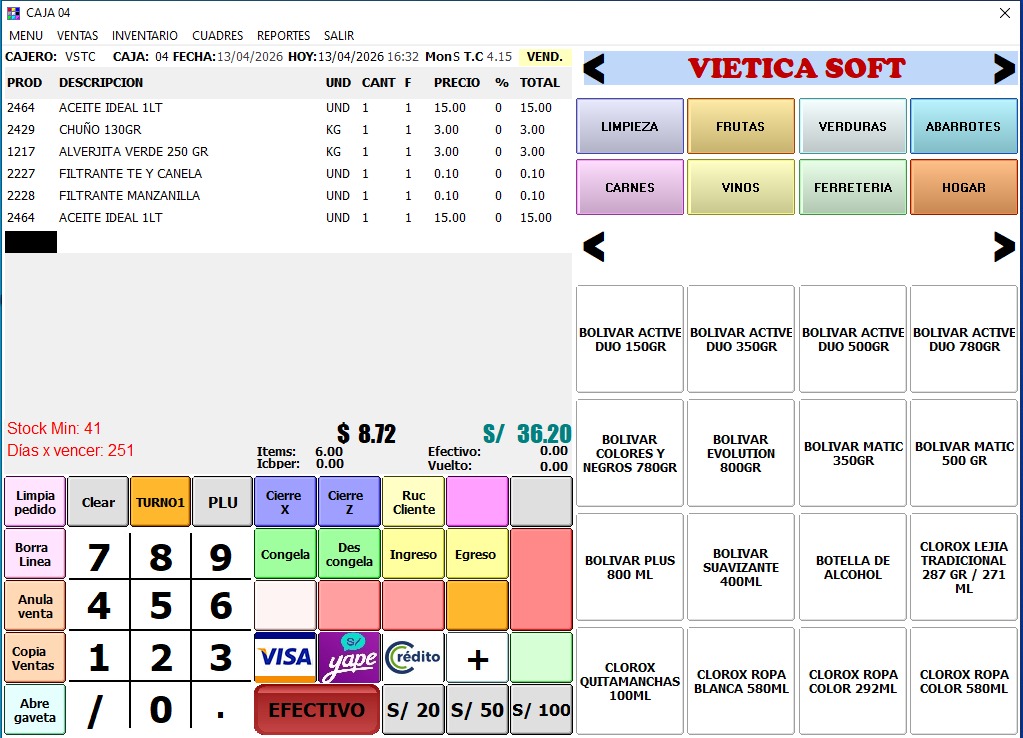 Vista del sistema local para Windows